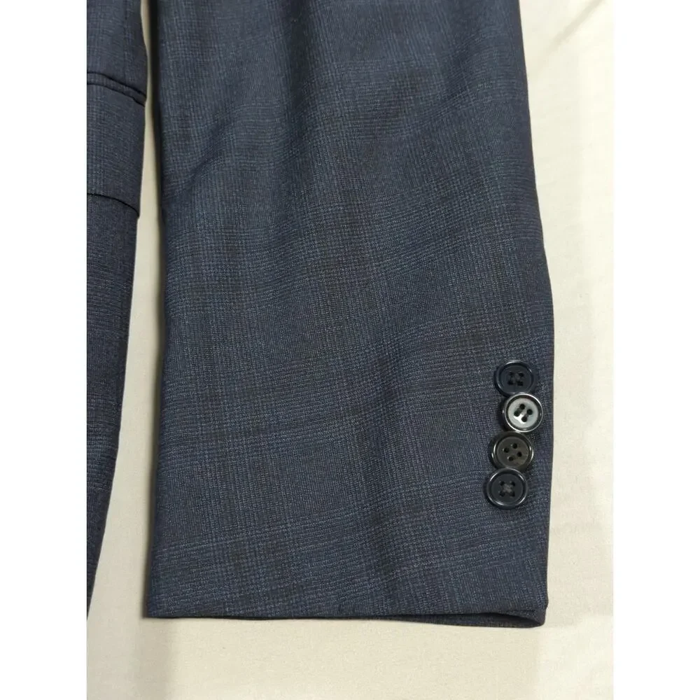 Canali Gray Wool Blazer Sport Coat Mens 42R 52 Made in Italy 2 Button Jacket